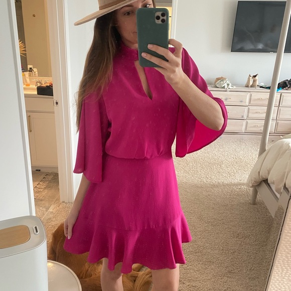 Vici Magenta Flirty Mini Dress - Picture 6 of 8